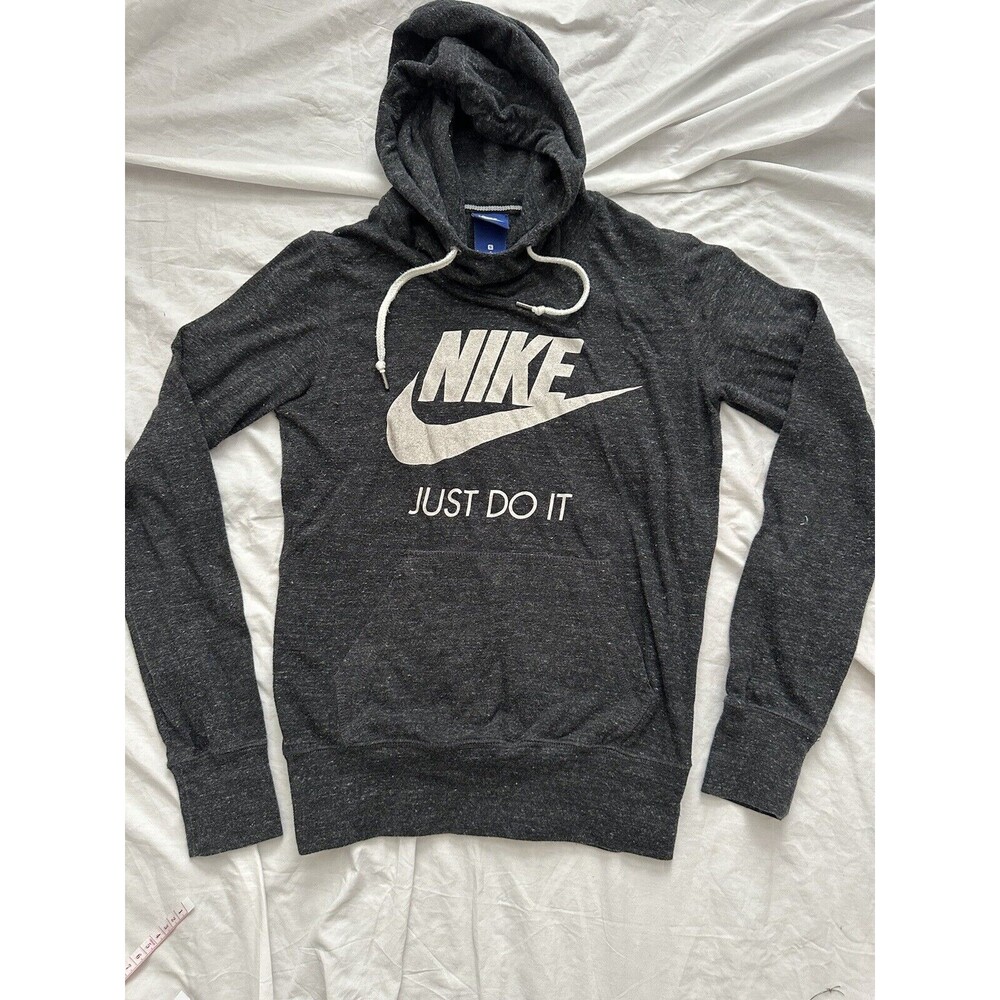 Nike Athletic Fit Hoodie Pullover Centered Swoosh Light Blue Women’s Size Medium